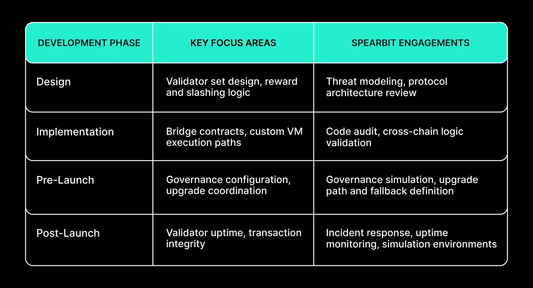 Security Coverage Across Avalanche Development Lifecycle