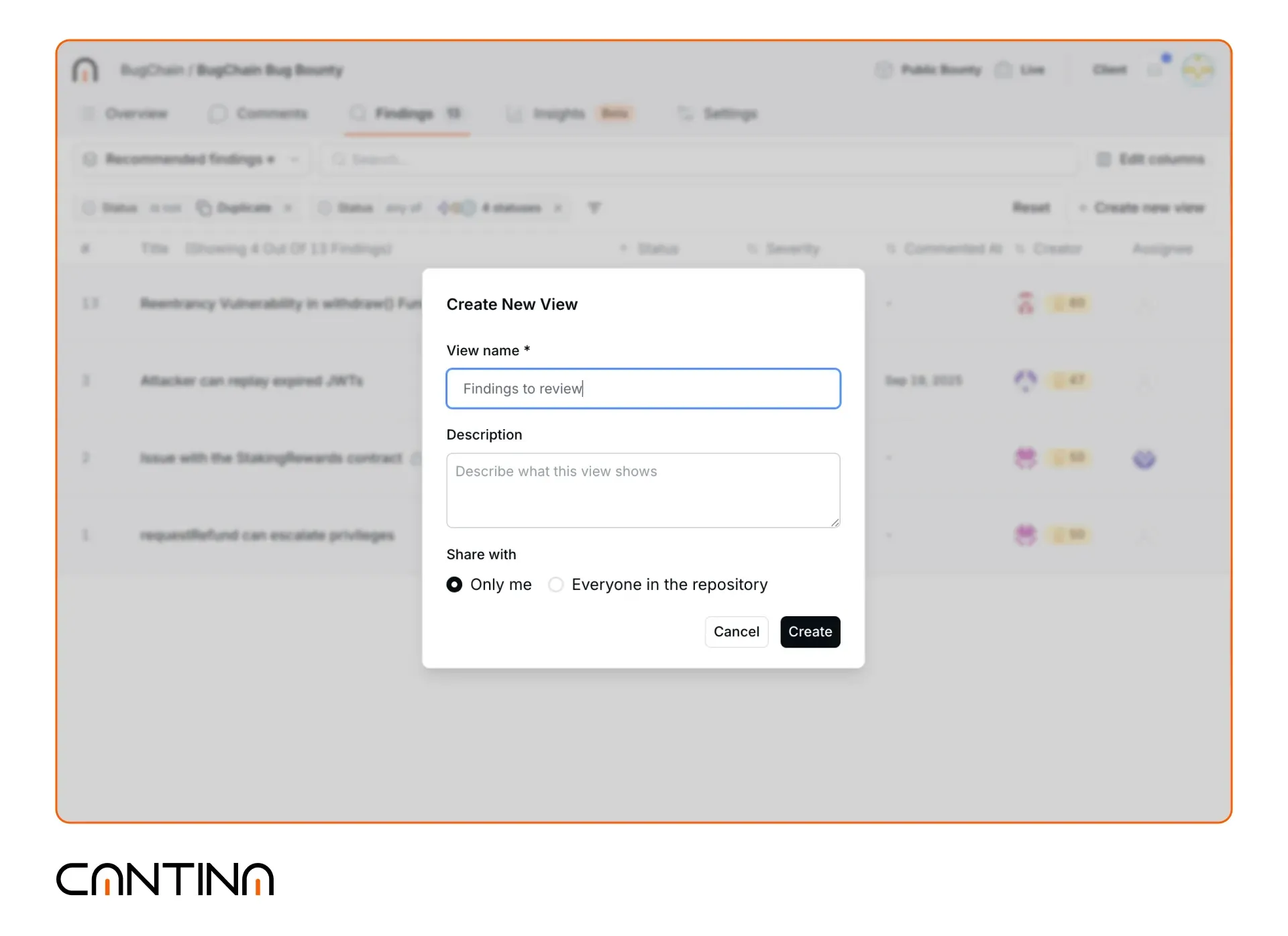 Cantina Code | Save Filters as Custom Views